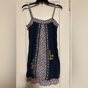 Billabong Navy Dress with Pink and Yellow Accents
